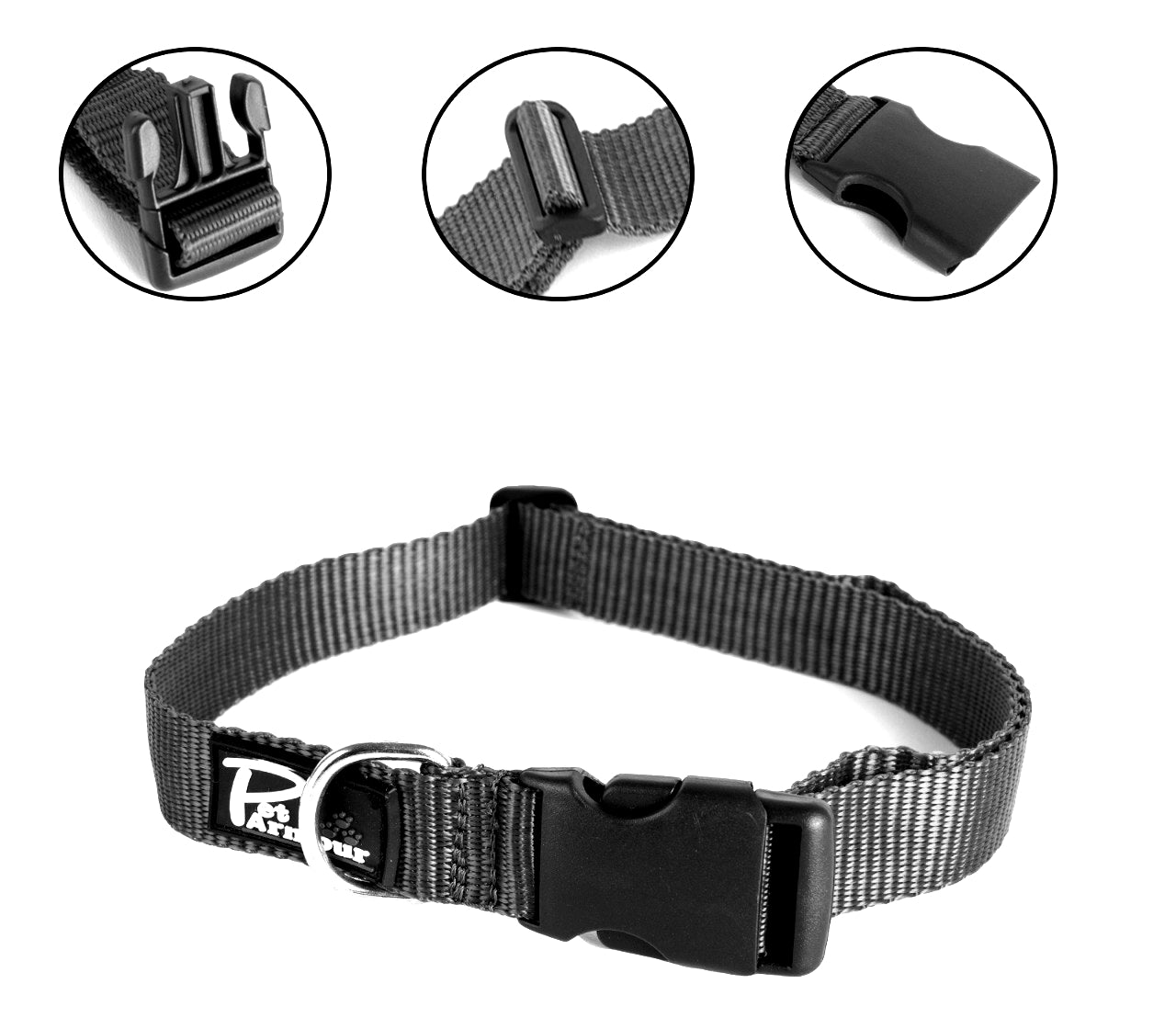 Basic Nylon Dog Collar - Midnight Black