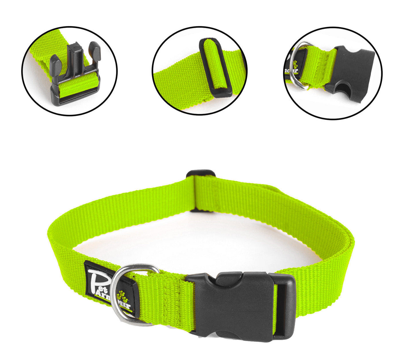 Basic Nylon Dog Collar - Green