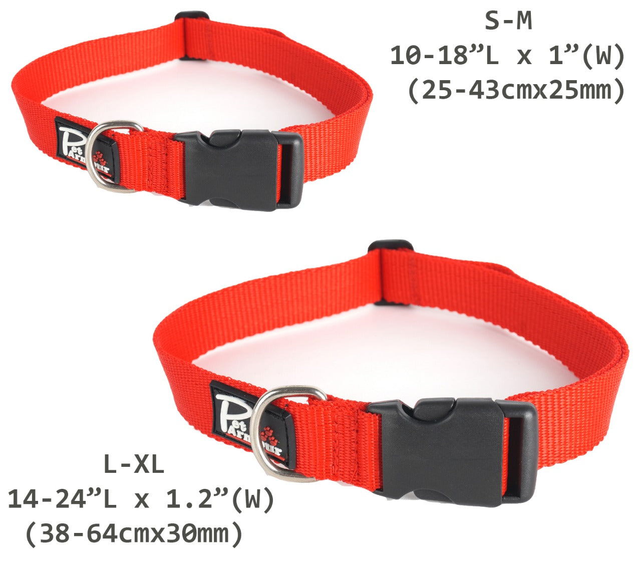 Basic Nylon Dog Collar - Red