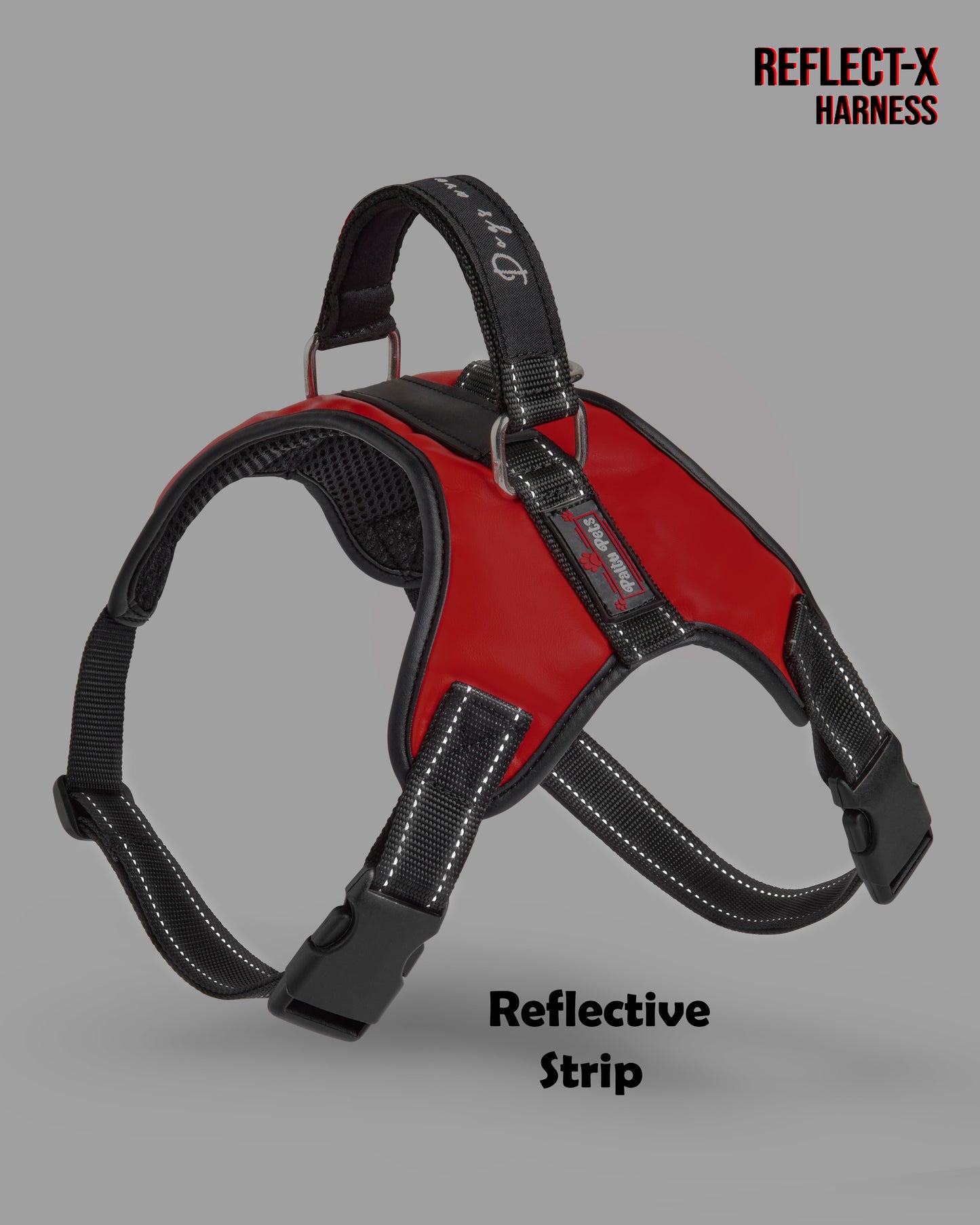 Reflect-X Dog Harness | Anti Pull Small Medium Dogs Harness with Padded Handle | Red