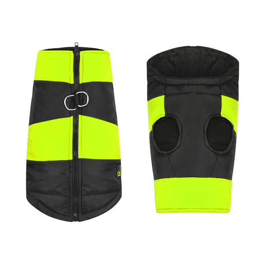 Pet Armour Dog Jacket | Winter Warm Waterproof Puffer Zipper Jacket for Small Dogs | Neon Green