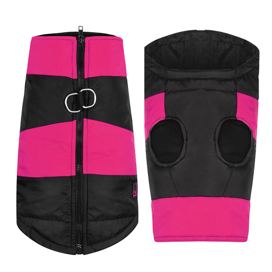 Pet Armour Dog Jacket | Winter Warm Waterproof Puffer Zipper Jacket for Small Dogs | Pink