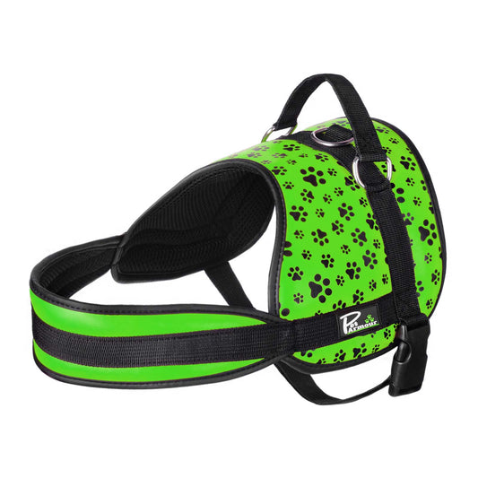 Pet Armour Dog Harness | Leather Adjustable Durable Waterproof | No Pull with Padded Handle| GreenPaws